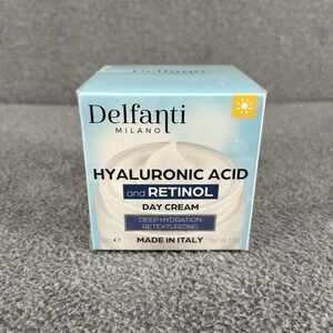 Delfanti Milano Hyaluronic Acid and Retinol Day Cream 1.7 oz/ 50mL Made in Italy